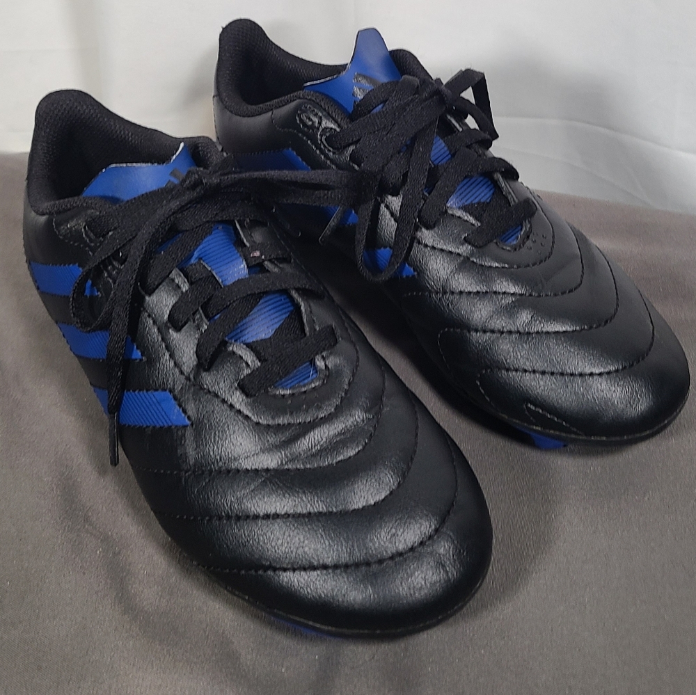 Adidas Kids Black and Blue Sneakers Cleats